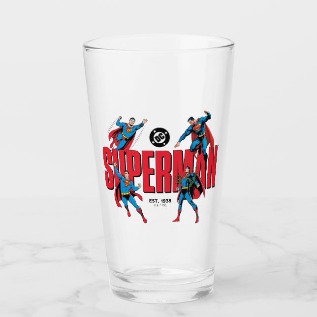 Superman-Legenden für immer Grafik Glas (Vorderseite)