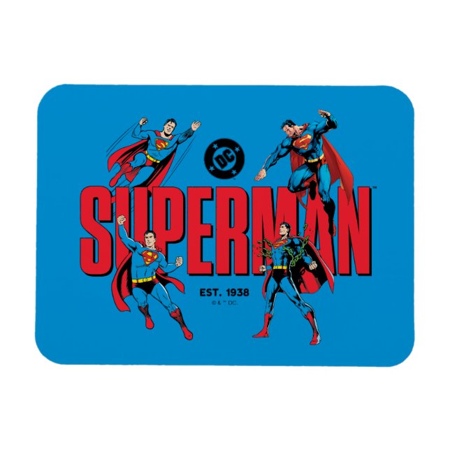 Superman Legenden für immer Grafik Magnet (Horizontal)