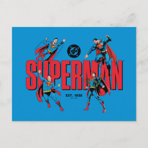 Superman-Legenden für immer Grafik Postkarte