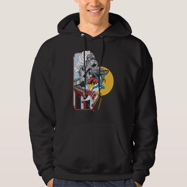 Superman Lifts Zug Hoodie (Vorderseite)