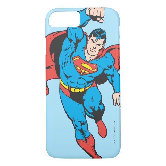 Superman Links Faust erhöht Case-Mate iPhone Hülle (Rückseite)