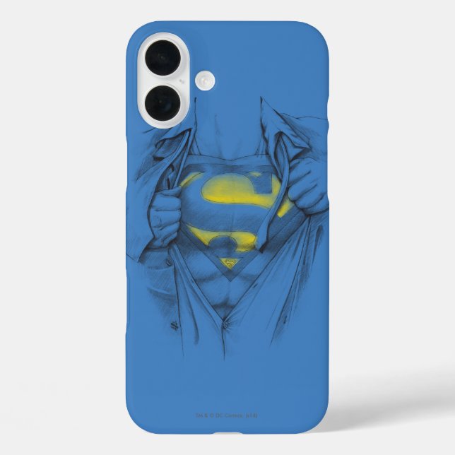 Superman-Logo auf dem Brustkorb Case-Mate iPhone Hülle (Rückseite)