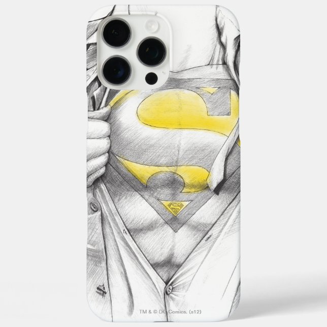 Superman-Logo auf dem Brustkorb Case-Mate iPhone Hülle (Rückseite)