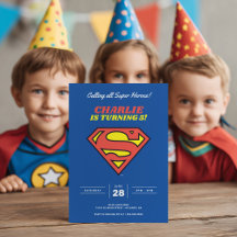 Superman-Logo | Blue Super Hero Birthday