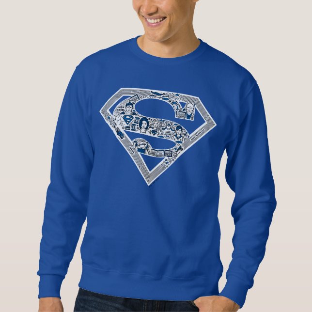 Superman Logo Doodle Art Sweatshirt (Vorderseite)