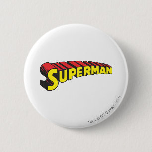 Superman   Logo "Gelbe rote Buchstaben" Button