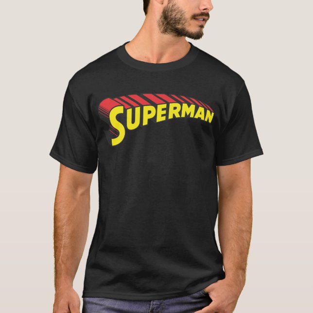 Superman | Logo "Gelbe rote Buchstaben" T-Shirt (Vorderseite)
