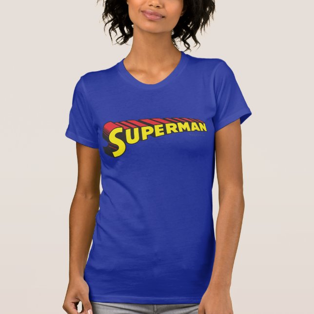 Superman | Logo "Gelbe rote Buchstaben" T-Shirt (Vorderseite)