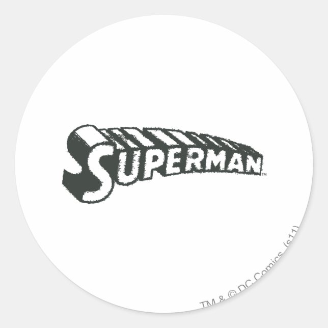 Superman | Logokombinationen Runder Aufkleber (Vorderseite)