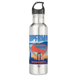 Superman Metropolis Skyline Edelstahlflasche