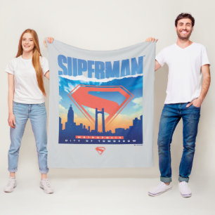 Superman Metropolis Skyline Fleecedecke