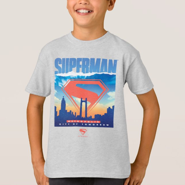 Superman Metropolis Skyline T-Shirt (Vorderseite)