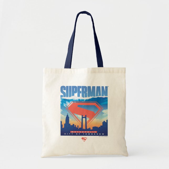 Superman Metropolis Skyline Tragetasche (Vorne)