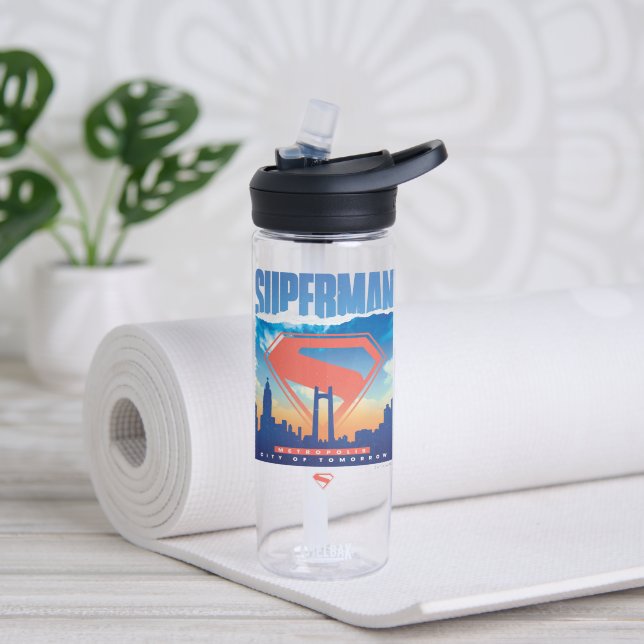 Superman Metropolis Skyline Trinkflasche (Yoga)