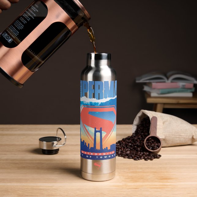 Superman Metropolis Skyline Trinkflasche (Kaffee)