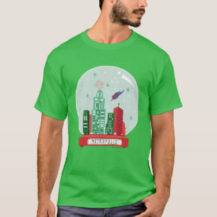 Superman Metropolis Snow Globe Grafik T-Shirt