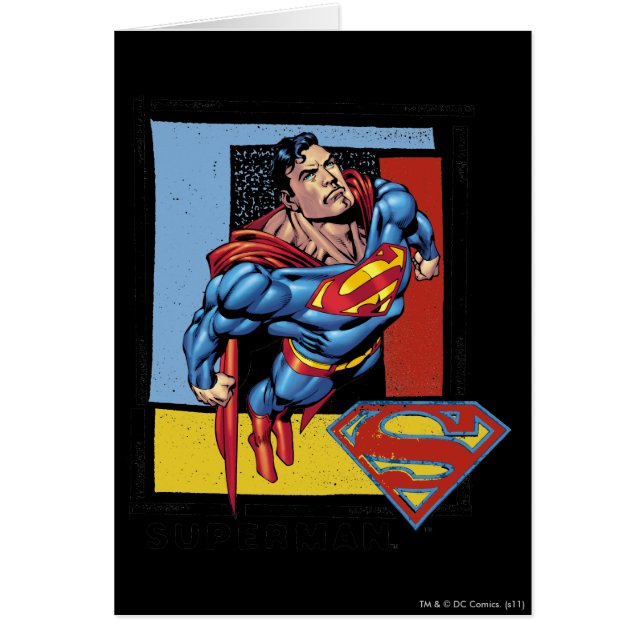 Superman mit farbenprächtigem Hintergrund (Vorne)