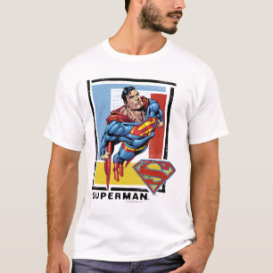 Superman mit farbenprächtigem Hintergrund T-Shirt