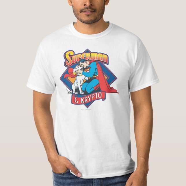 Superman mit Krypto T-Shirt (Vorderseite)