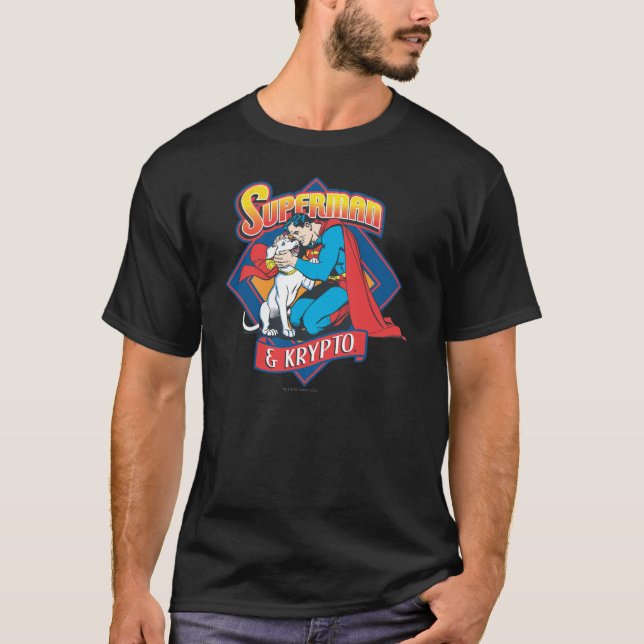Superman mit Krypto T-Shirt (Vorderseite)