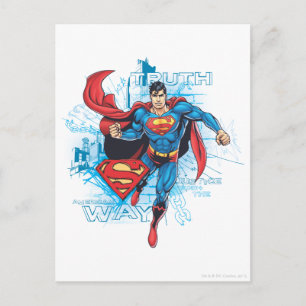 Superman mit Logo Postkarte