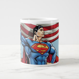 Superman mit US-Flagge Jumbo-Tasse