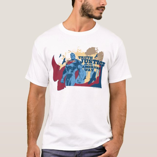 Superman mit Vögeln T-Shirt (Vorderseite)