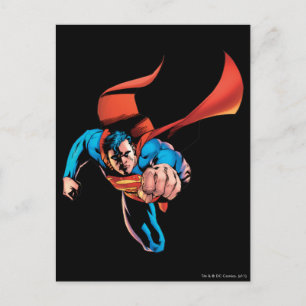 Superman moving forward postkarte
