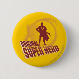 Superman Original Super Hero Button