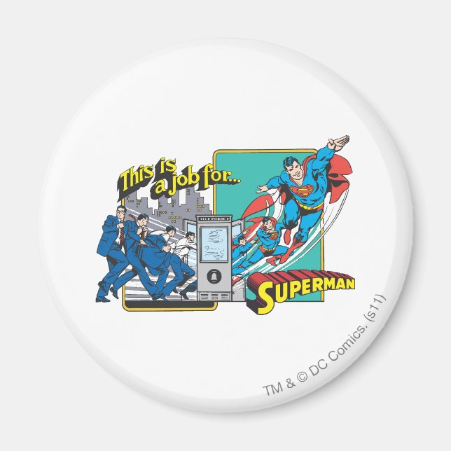 Superman Phonebooth Magnet (Vorne)