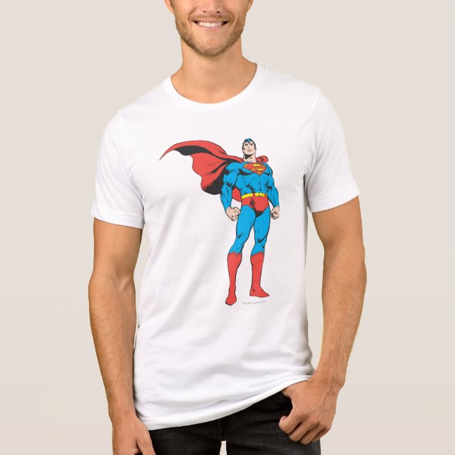 Superman Posing 3 Tri-Blend Shirt (Vorderseite)
