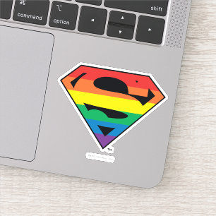 Superman Rainbow Logo Aufkleber