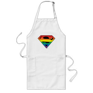 Superman Rainbow Logo Lange Schürze