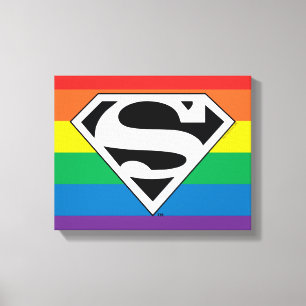 Superman Rainbow Logo Leinwanddruck