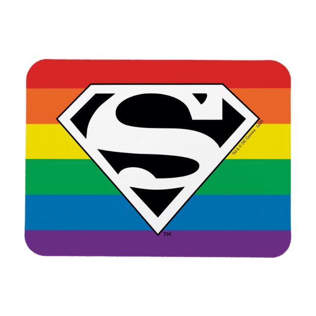 Superman Rainbow-Logo Magnet (Horizontal)