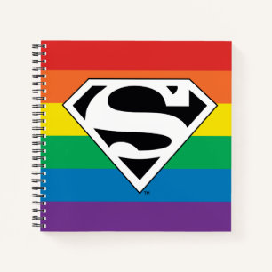 Superman Rainbow-Logo Notizbuch