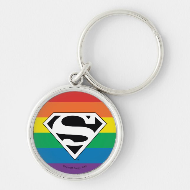 Superman Rainbow-Logo Schlüsselanhänger (Vorne)