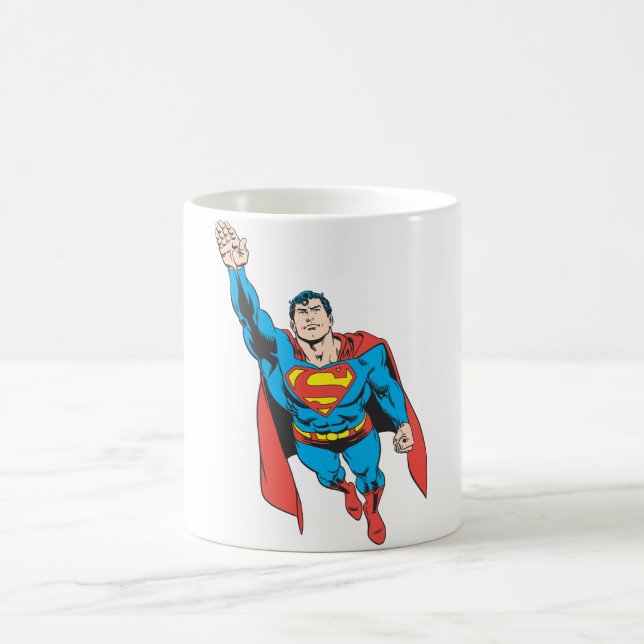 Superman rechts Arm erhöht Tasse (Mittel)