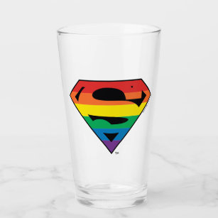 Superman-Regenbogen-Logo Glas