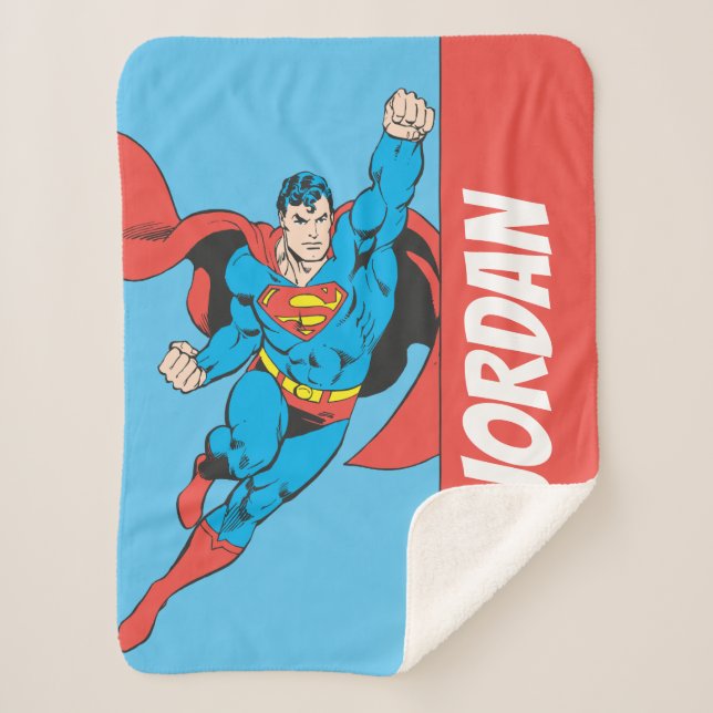 Superman Right Fist Raise Sherpadecke (Vorderseite)