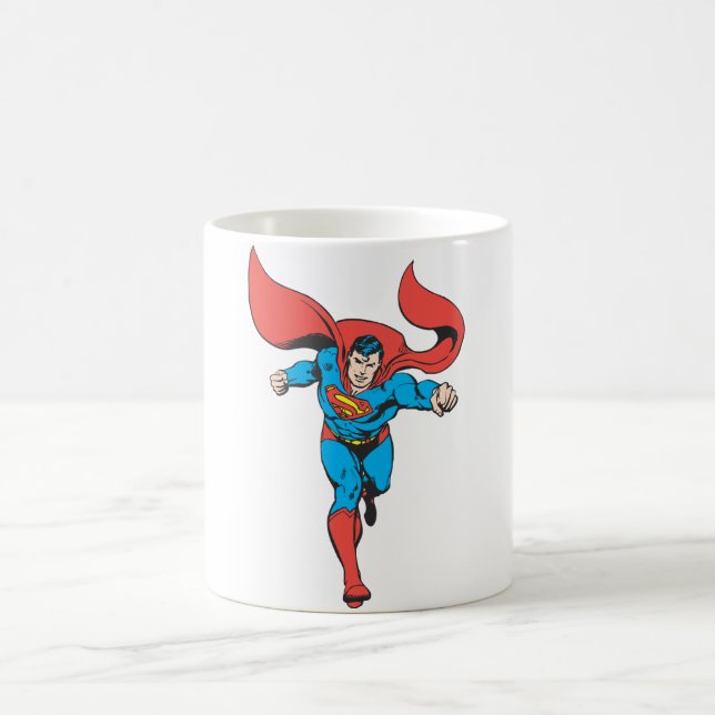 Superman Runs Forward 2 Kaffeetasse (Mittel)