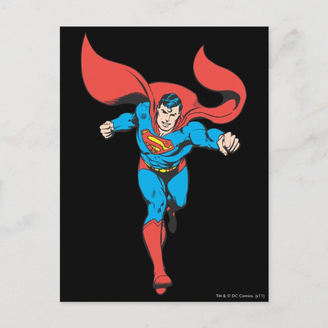 Superman Runs Forward 2 Postkarte (Vorderseite)
