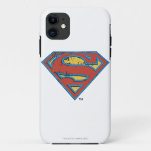 Superman S-Schild Blue Kontur Grunge Logo Case-Mate iPhone Hülle