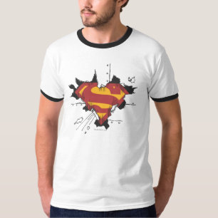 Superman S-Schild  Broken-Metalllogo T-Shirt