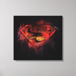 Superman S-Schild Farblogo Leinwanddruck