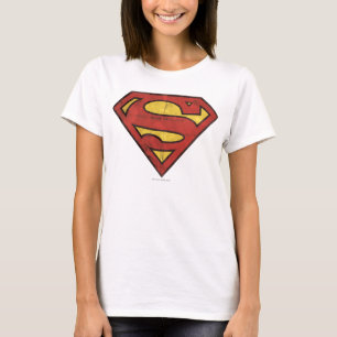 Superman S-Schild Grunge-Logo T-Shirt