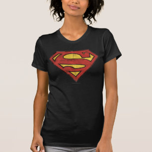 Superman S-Schild Grunge-Logo T-Shirt