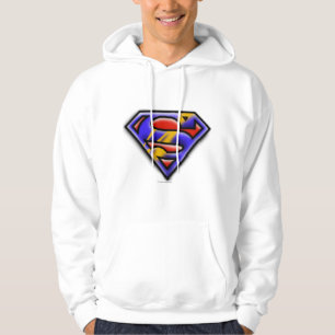 Superman S-Schild Lila Airbrush-Logo Hoodie