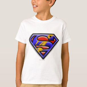 Superman S-Schild  Lila Airbrush-Logo T-Shirt