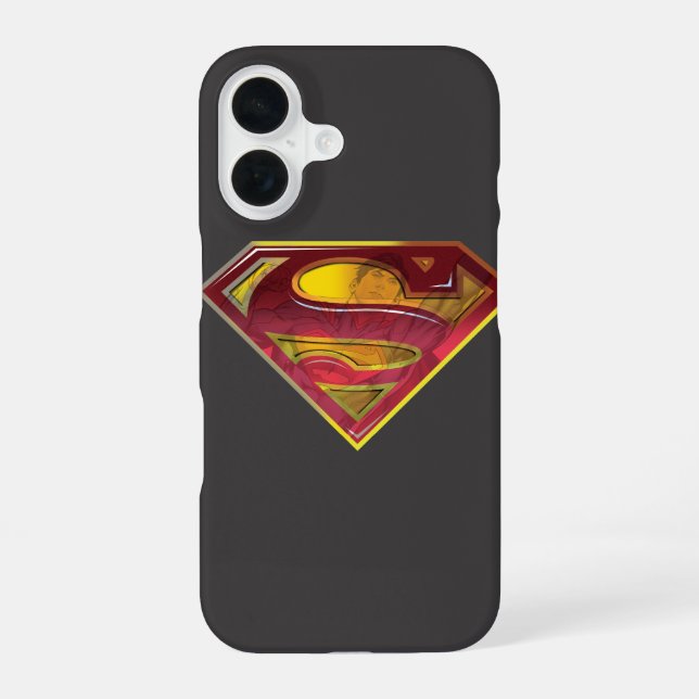 Superman S-Schild | Reflection Logo iPhone 16 Hülle (Rückseite)